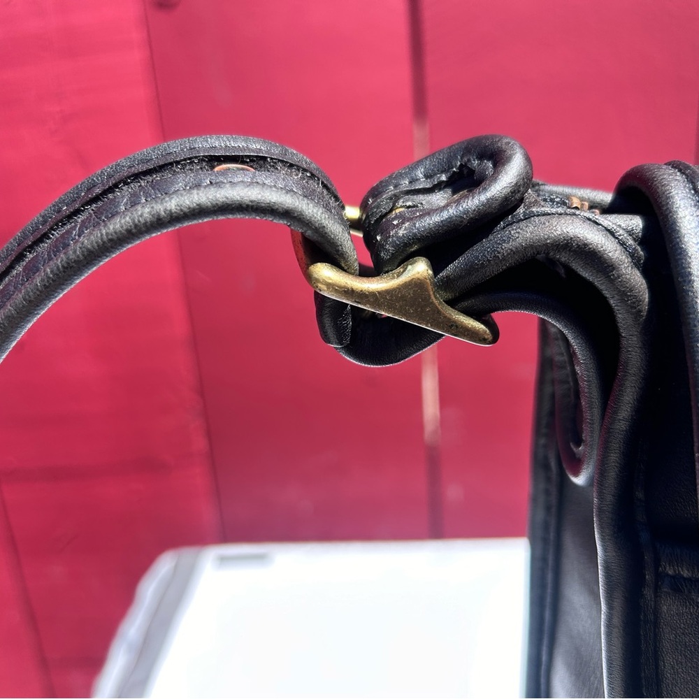 Vintage Coach 9144 Legacy BLACK Leather Studio Flap Crossbody Bag USA - Picture 3 of 14